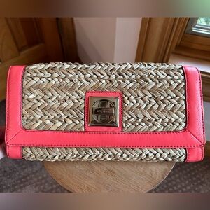 Kate Spade Folly Beach Makenzi Sea Grass Clutch Purse NWT - perfect for Summer!